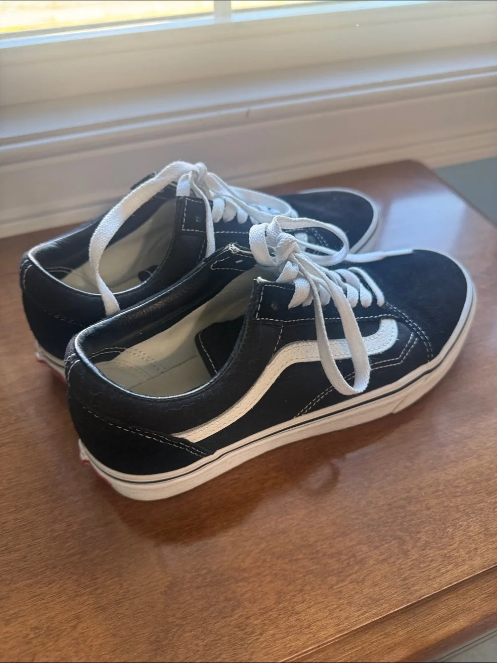 Vans Black and White Old Skool Low Top Sneakers